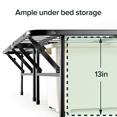 ZINUS SmartBase Tool-Free Assembly Mattress Foundation, 14 Inch Metal Platform Bed Frame