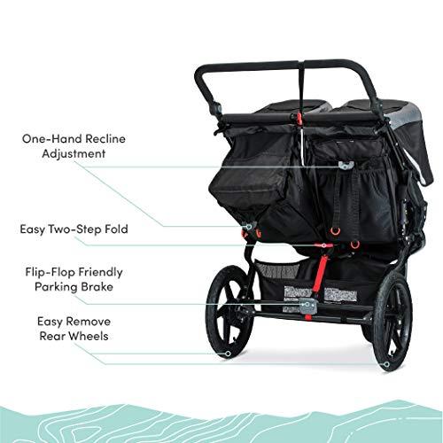 BOB Gear Revolution Flex 3.0 Duallie Double Jogging Stroller, Graphite Black