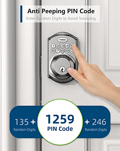 TEEHO TE001 Keyless Entry Door Lock with Keypad - Smart Deadbolt Lock for Front Door