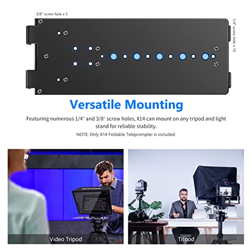 NEEWER Teleprompter X14 with RT-110 Remote & APP Control with iPad Android Tablet, Smartphone