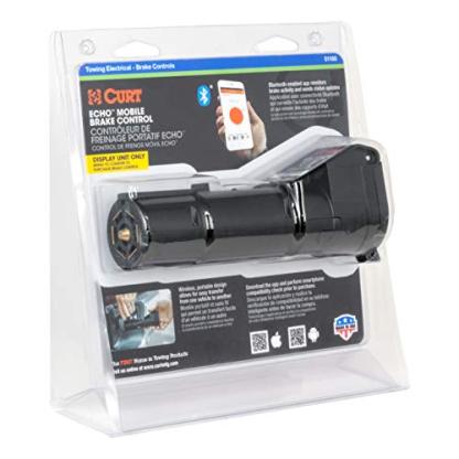 CURT 51180 Echo Mobile Electric Trailer Brake Controller with Bluetooth-Enabled Smartphone Connection