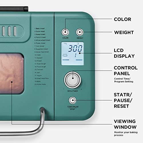 Neretva Bread Maker Machine , 20-in-1 Automatic Breadmaker with Sourdough Setting