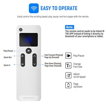 NEEWER Teleprompter X14 with RT-110 Remote & APP Control with iPad Android Tablet, Smartphone
