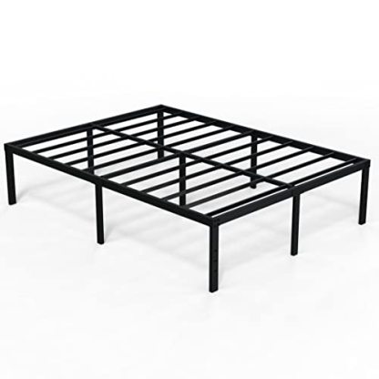 EMODA Queen Bed Frame No Box Spring Needed 18 Inch Heavy Duty Metal Tall Platform Bed Frame
