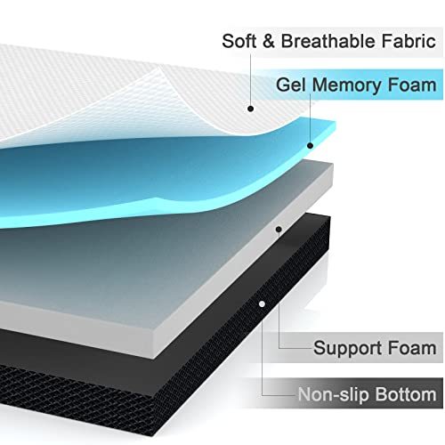 S SECRETLAND Folding Mattress, 3 inch Tri-fold Memory Foam Mattress Topper with Washable Cover