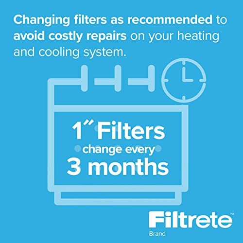 Filtrete 20x25x1 Air Filter, MPR 300, MERV 5, Clean Living Basic Dust 3-Month Pleated