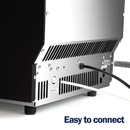 EUHOMY Commercial Ice Maker Machine, 100lbs/24H Stainless Steel Under Counter