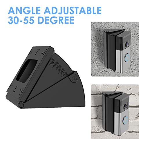 RIOVO Adjustable 30 to 55 Degree Doorbell Angle Mount Compatible with Video Doorbell