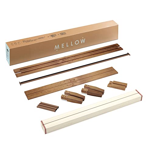 Mellow Naturalista Classic - 12 Inch Solid Wood Platform Bed with Wooden Slats