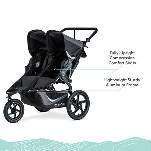 BOB Gear Revolution Flex 3.0 Duallie Double Jogging Stroller, Graphite Black