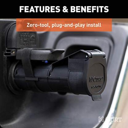CURT 51180 Echo Mobile Electric Trailer Brake Controller with Bluetooth-Enabled Smartphone Connection