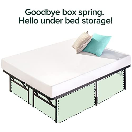 ZINUS SmartBase Tool-Free Assembly Mattress Foundation, 14 Inch Metal Platform Bed Frame
