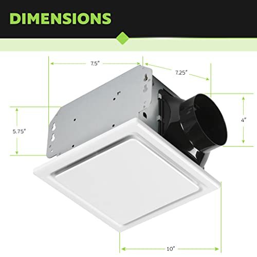Homewerks 7140-110 Bathroom Fan Ceiling Mount Exhaust Ventilation, 2.5 Sones