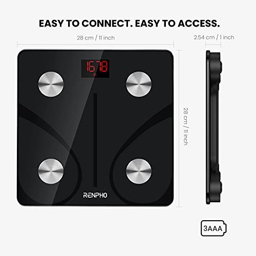 RENPHO Smart Scale for Body Weight, Digital Bathroom Scale BMI Weighing Bluetooth Body Fat Scale
