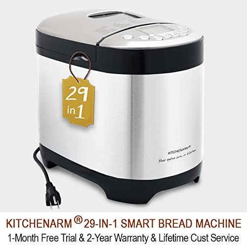 KITCHENARM 29-in-1 SMART Bread Machine with Gluten Free Setting Bread Maker Machine
