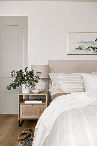Nathan James Mina Side, End Table Wood Finish & Matte Accents with Storage