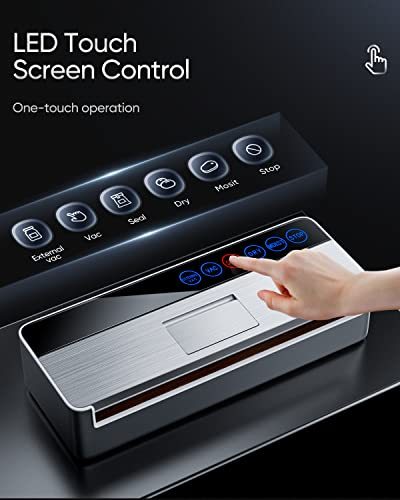 Vacuum Sealer Machine, Full Automatic Food Sealer (95Kpa), Air Sealing System for Food Sealer Dry