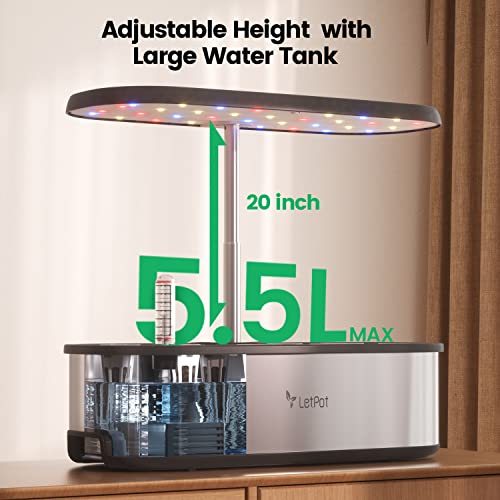 LetPot LPH-SE Hydroponics Growing System, 12 Pods Smart Herb Garden Kit Indoor