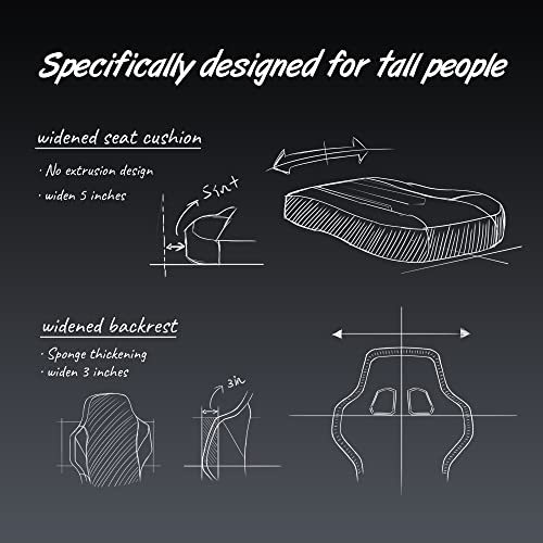 Dowinx Gaming Chair with Pocket Spring Cushion, Ergonomic Computer Chair High Back