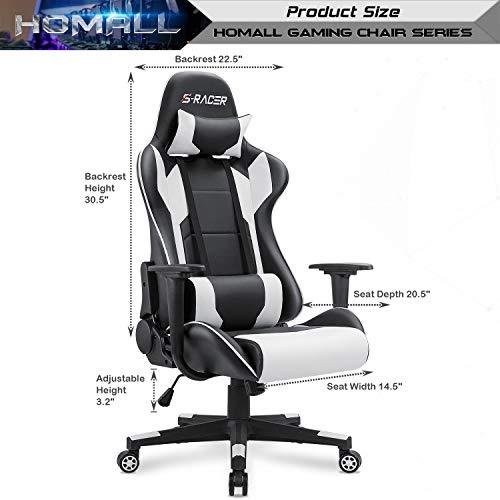 Homall Gaming Chair, Office Chair High Back Computer Chair Leather Desk Chair