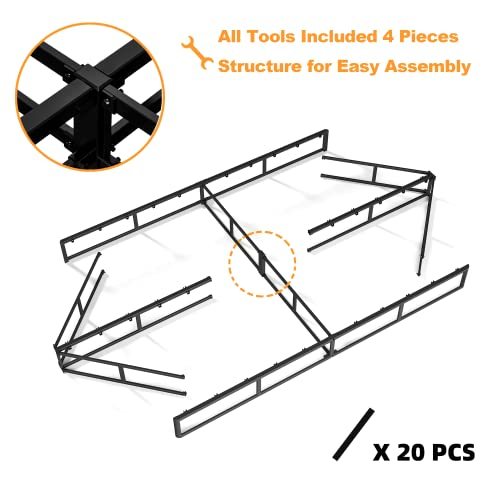 THEOCORATE 7 Inch Box Spring Queen, Metal High Profile Spring, Heavy Duty Mattress Foundation