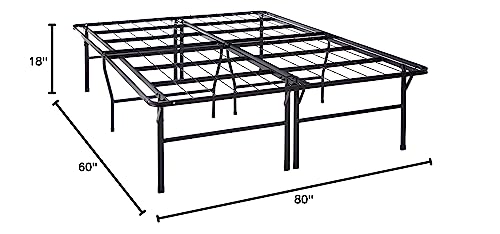 Best Price Mattress 18 Inch Metal Platform Beds w/Heavy Duty Steel Slat Mattress Foundation
