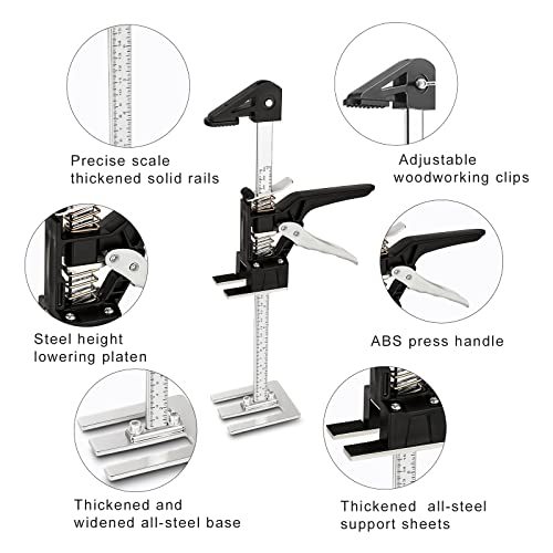 Labor Saving Arm Jack 2 Pack, 15.5 Inch Multifunctional Furniture Lifter Jacks