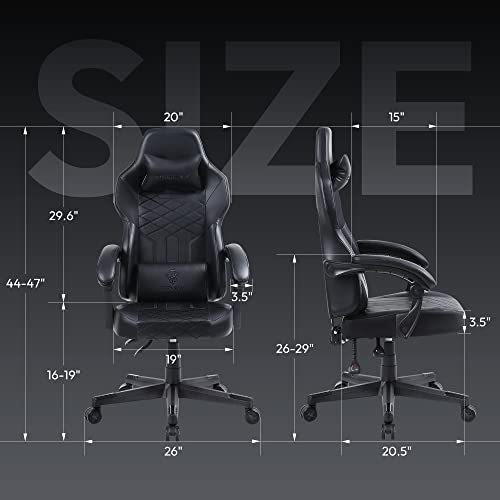 Dowinx Gaming Chair with Pocket Spring Cushion, Ergonomic Computer Chair High Back