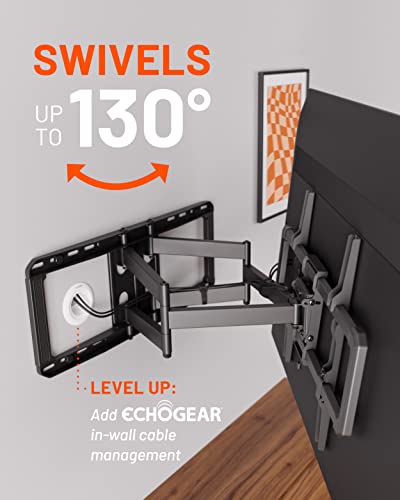 ECHOGEAR MaxMotion TV Wall Mount for Large TVs Up to 90" - Full Motion Has Smooth Swivel