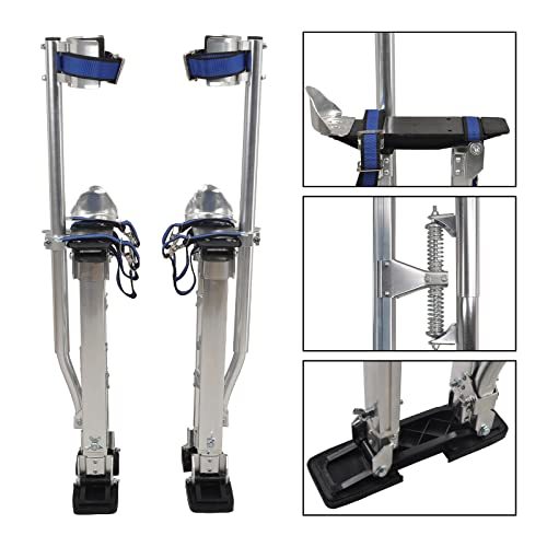 TBAPFS Drywall Stilts 18-30 Inch Height Adjustable Lifts Aluminum Tool for Painting
