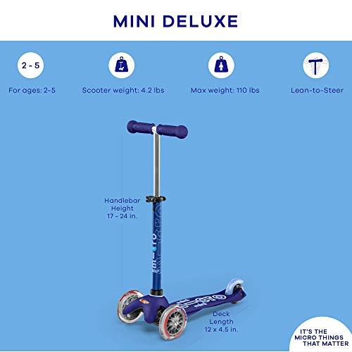 Micro Mini Deluxe 3-Wheeled, Lean-to-Steer, Swiss-Designed Micro Scooter for Kids