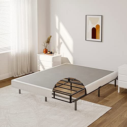 Aardhen 9 Inch High Profile King Box Spring Strong Metal Frame Mattress Foundation