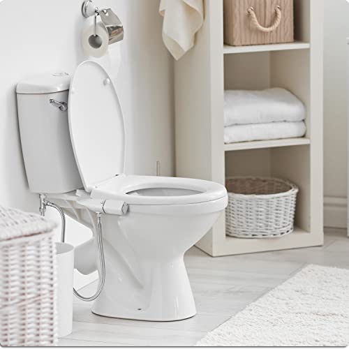 BIGCOW Bidet Attachment for Toilet, Ultra-Slim Dual Nozzle Hygienic Toilet Bidet