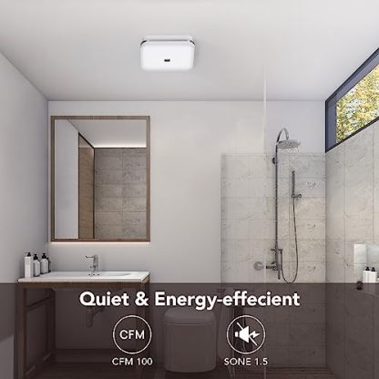 OREiN Bathroom Exhaust Fan with Light, 26W Bathroom Fan with LED Light