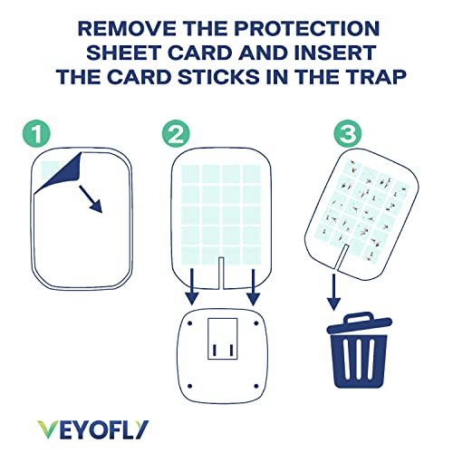 VEYOFLY Flying Insect Trap, Fruit Fly Traps for Indoors, (Pack of 2 - White)