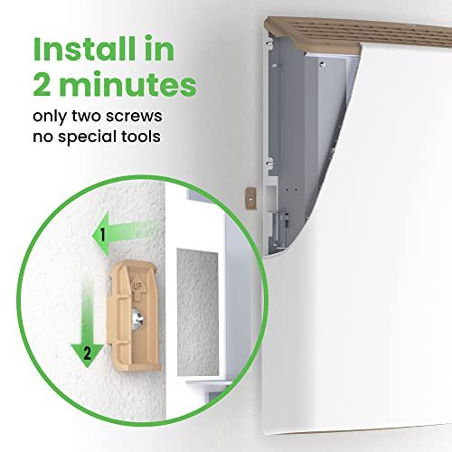 Envi Plug-in Electric Panel Wall Heaters for Indoor Use, Energy Efficient 24/7 Heating w/Safety Sensor Protection