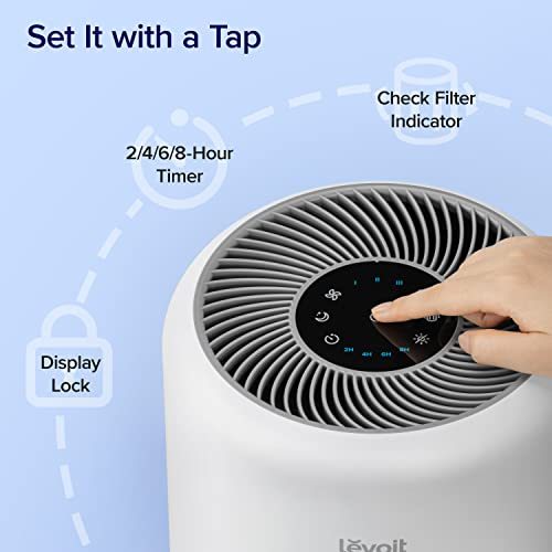 LEVOIT Air Purifier for Home Allergies Pets Hair in Bedroom, Covers Up to 1095 Sq.Ft