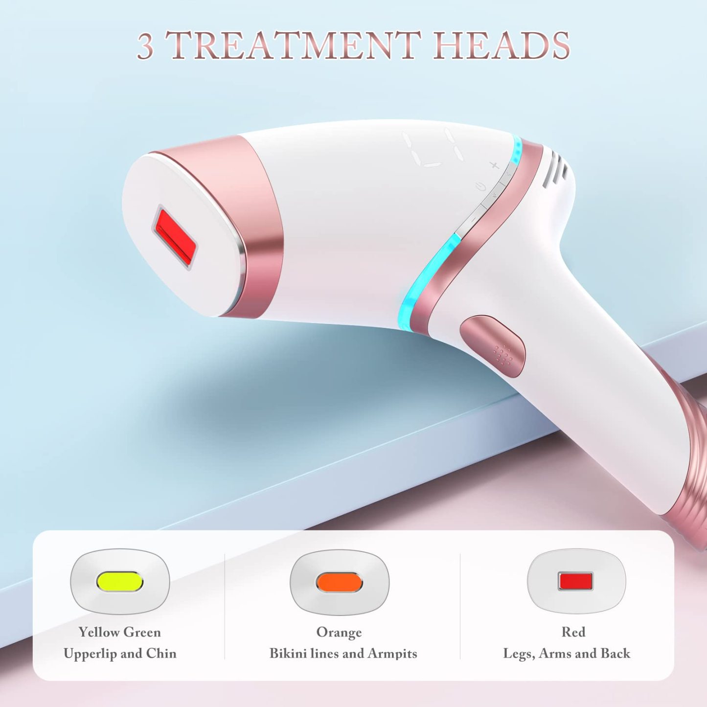 IPL Laser Hair Removal Device for Women and Men with Ice Compress System