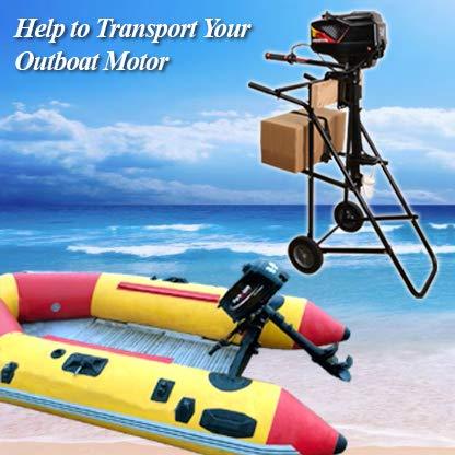 LEADALLWAY Boat Motor Stand, Heavy Duty Pro Outboard Engine Carrier Cart Dolly
