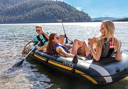 INTEX Seahawk 3 Inflatable Boat Set – 790lb Weight Capacity