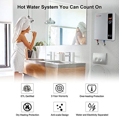 thermomate Electric Tankless Water Heater, 11kW at 240 Volt, On Demand Instant Hot Water Heater