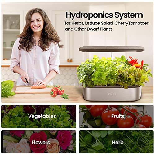 LetPot LPH-SE Hydroponics Growing System, 12 Pods Smart Herb Garden Kit Indoor