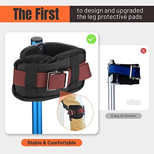 Yescom Drywall Stilts 24"-40" Adjustable Aluminum Tool Stilt with Knee Pads Protection