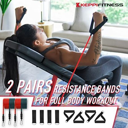 Keppi Adjustable Weight Bench, Foldable Workout Bench Press for Full Body Strength Training