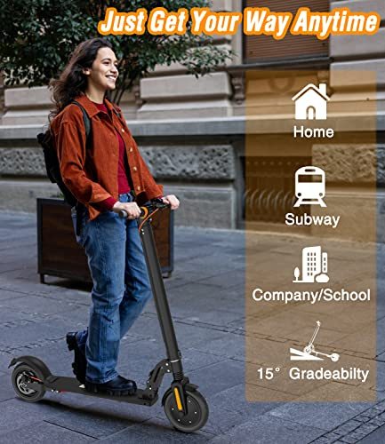 TODO Foldable Electric Scooter for Adults, Max 15MPH, 8.5" Solid Tires
