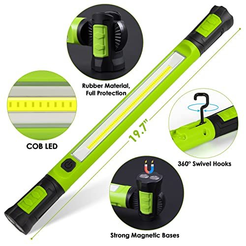 Work Light, 2500LM Bright LED Work Lights, 5200mAh Rechargeable Magnetic Underhood Work Light