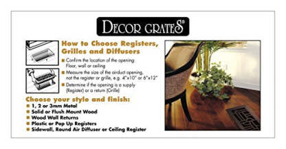Decor Grates AJH410-NKL Floor Register, 4" x 10", Nickel
