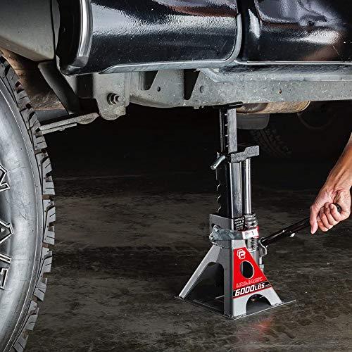 Powerbuilt 3 Ton, Bottle Jack and Jack Stands in One, 6000 Pound Capacity