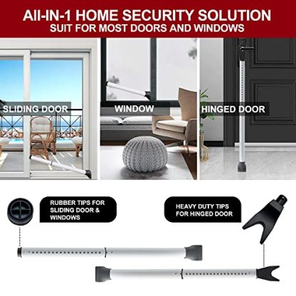 AceMining Upgraded Door Security Bar & Sliding Patio Door Security Bar