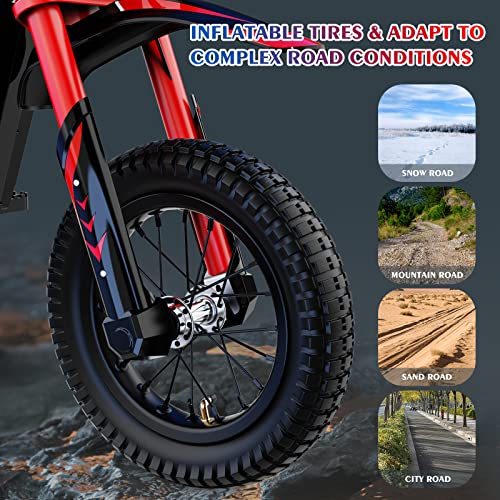 EVERCROSS EV12M Electric Dirt Bike, 300W Electric Motorcycle, 3-Speed Modes Motorcycle